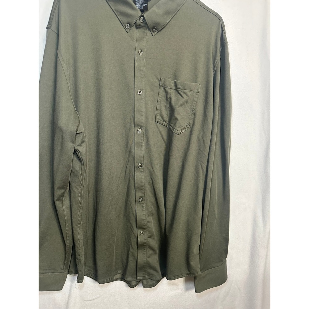 5.11 Tactical Mens 2XL Olive Green Button Down Long Sleeve Shirt 7710161-186 - Picture 3 of 12